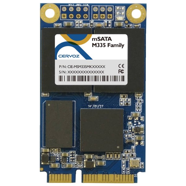 Industrial MSATA Module, M335, 64GB, MLC / with DDR3 DRAM buffer / Flash memory