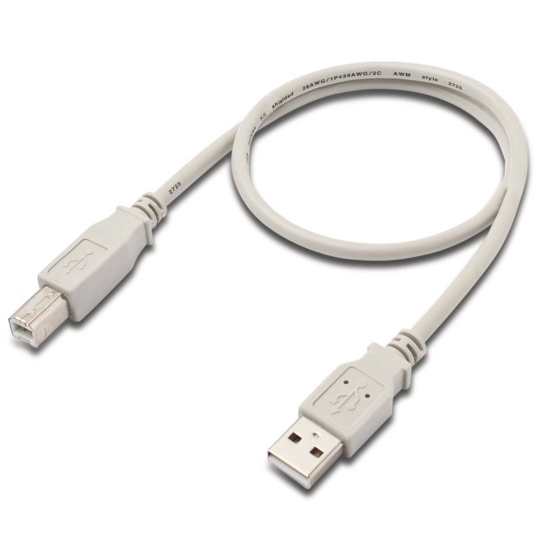 USB-cable 2.0 / A-/ B-plug / 500mm / 28 AWG