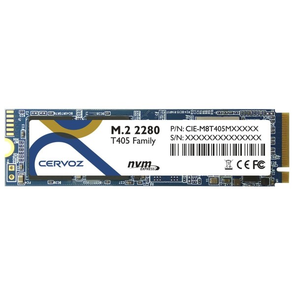 Industrial M.2 2280 Module T405 256GB / NVMe PCIe Gen3 x4 / Flash memory