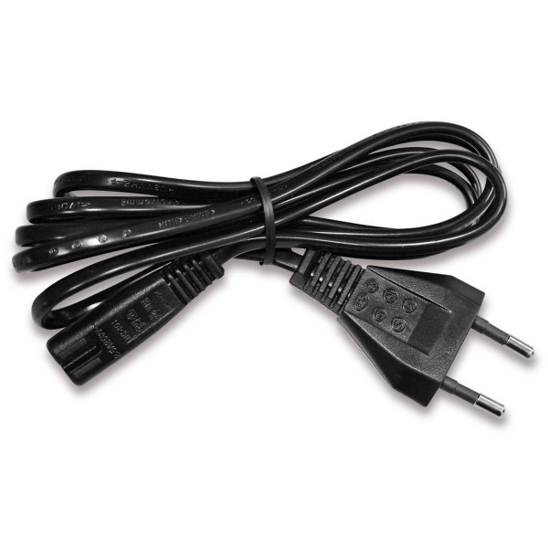 Power cord / IEC-320-C7 / H05VVH2-F / 0,75mm² / black / 1800mm / AC cable