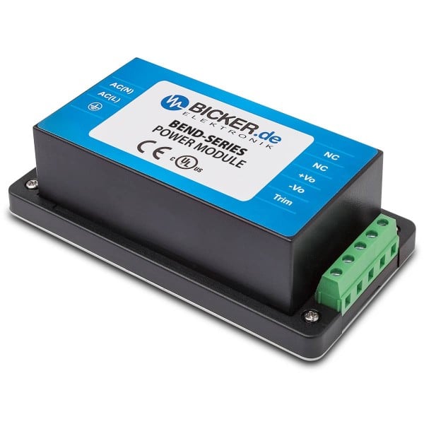Compact power module for DIN Rail / Chassis / 60W / 85-264VAC / +12V / AC-DC 